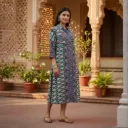 PRINTED MAXI SHIRT DRESS