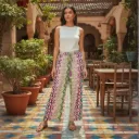 TROUSER ELECTRIC ZIG ZAG PRINT