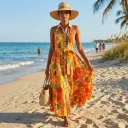 MALIKA HALTER NECK LONG DRESS