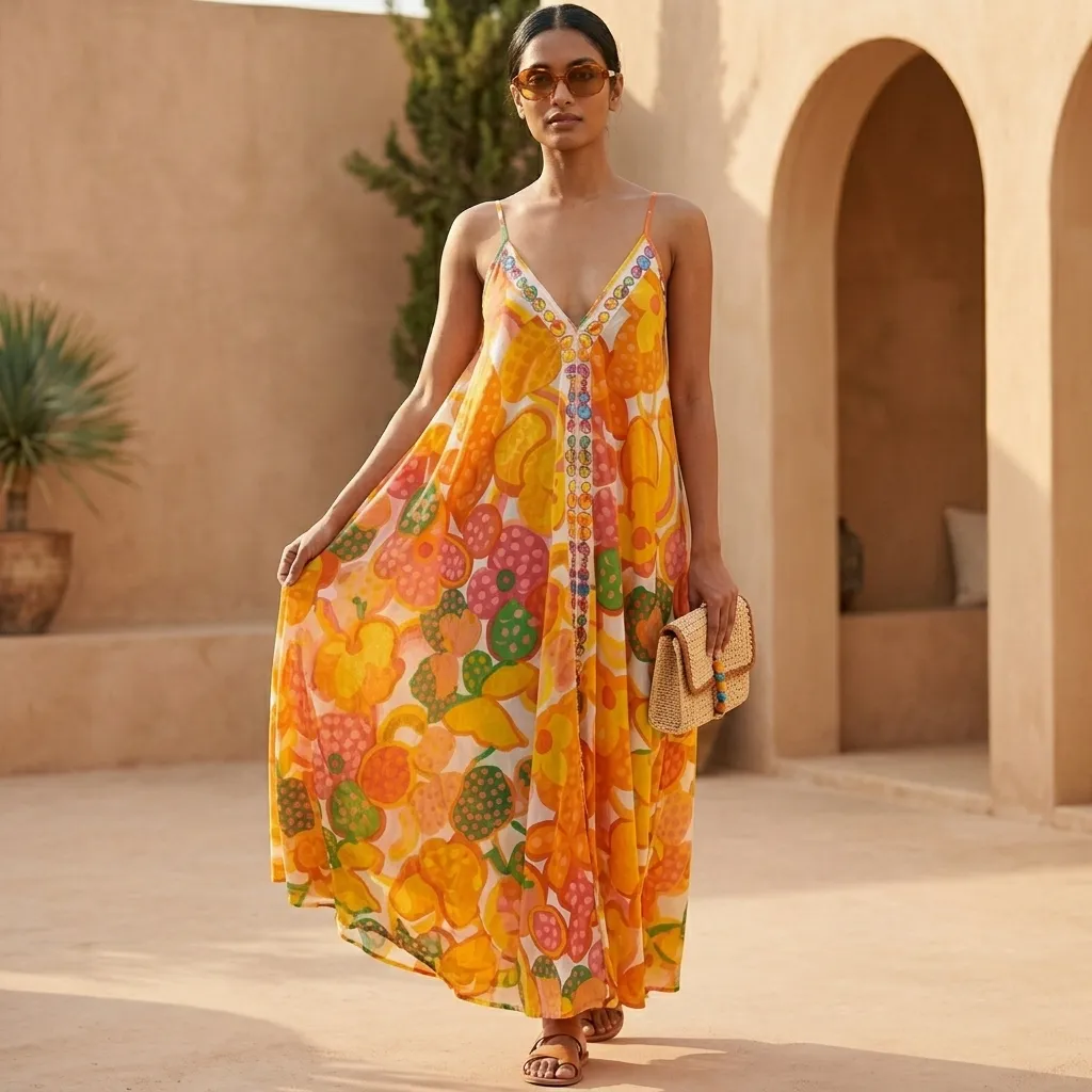 ADITI STRAP SHOULDER LONG DRESS