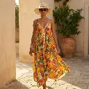 ADITI CAMBRIC CLASSIC STRAP SHOULDER LONG DRESS