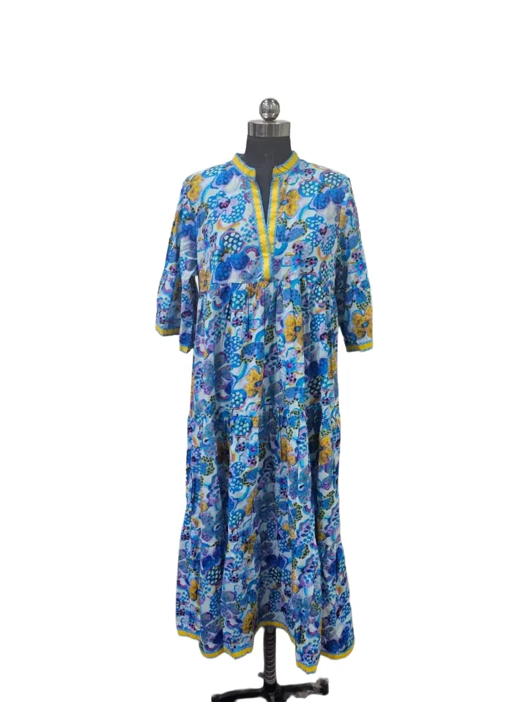 AMBIKA V-NECK LONG DRESS