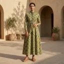 VARNIKA TIE-BELT LONG DRESS