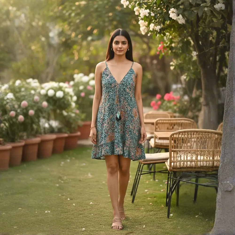 SHORT DRESS FLORAL PRINT