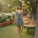 SHORT DRESS FLORAL PRINT