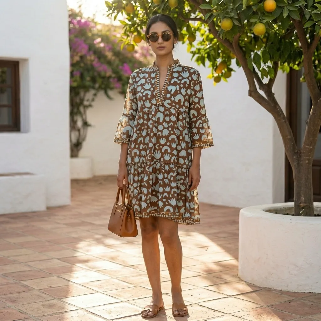 MALTI V-NECK SHORT DRESS