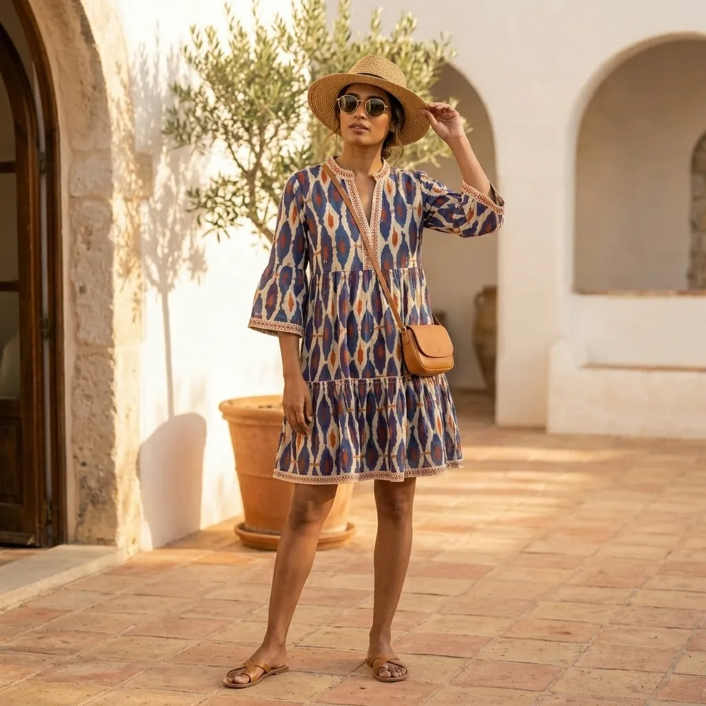 MALTI V-NECK SHORT DRESS