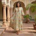 AMBIKA V-NECK LONG DRESS