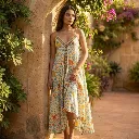 ADITI STRAP SHOULDER LONG DRESS