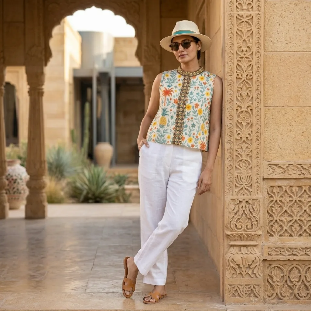 YASHIKA SLEEVE LESS TOP