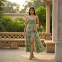 LONG DRESS BOTANICAL PRINT