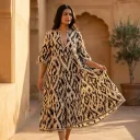 AMBIKA V-NECK LONG DRESS