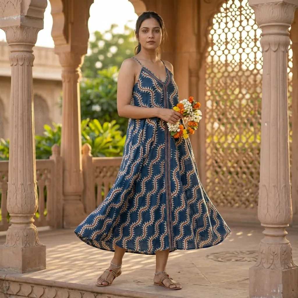 ADITI STRAP SHOULDER LONG DRESS