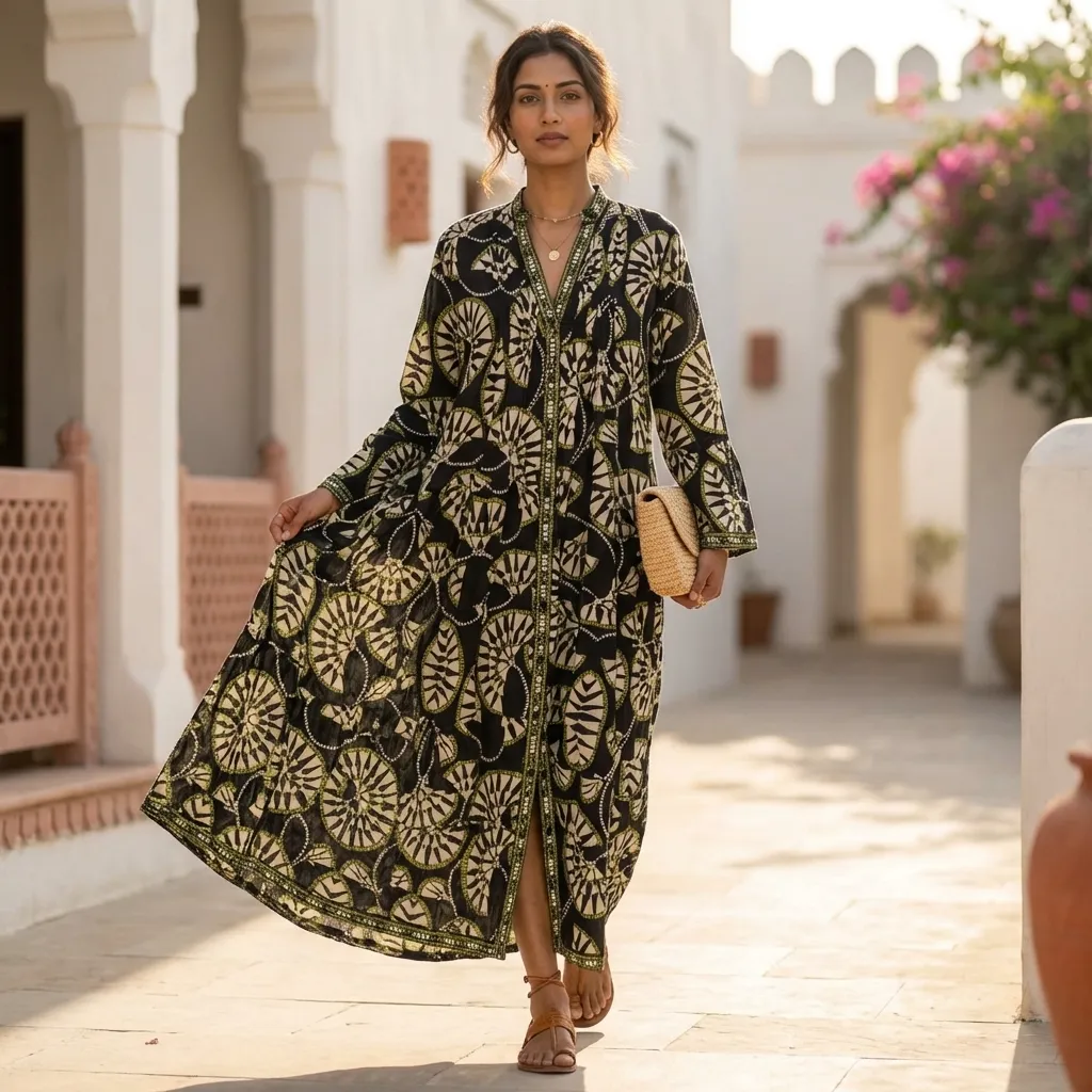TEENA STRIPPED LONG DRESS