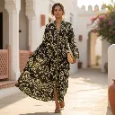TEENA STRIPPED LONG DRESS