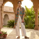 MEGHA LUXE DOBBY LONG DRESS