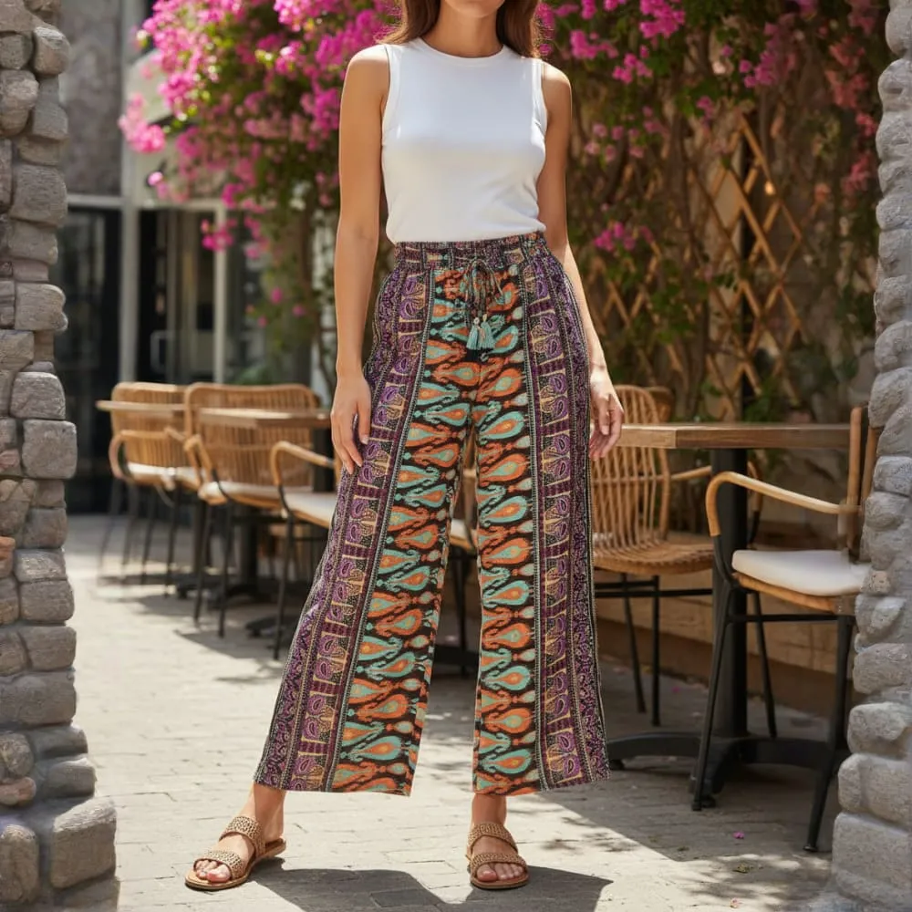 TROUSER VIBRANT HERITAGE PRINT