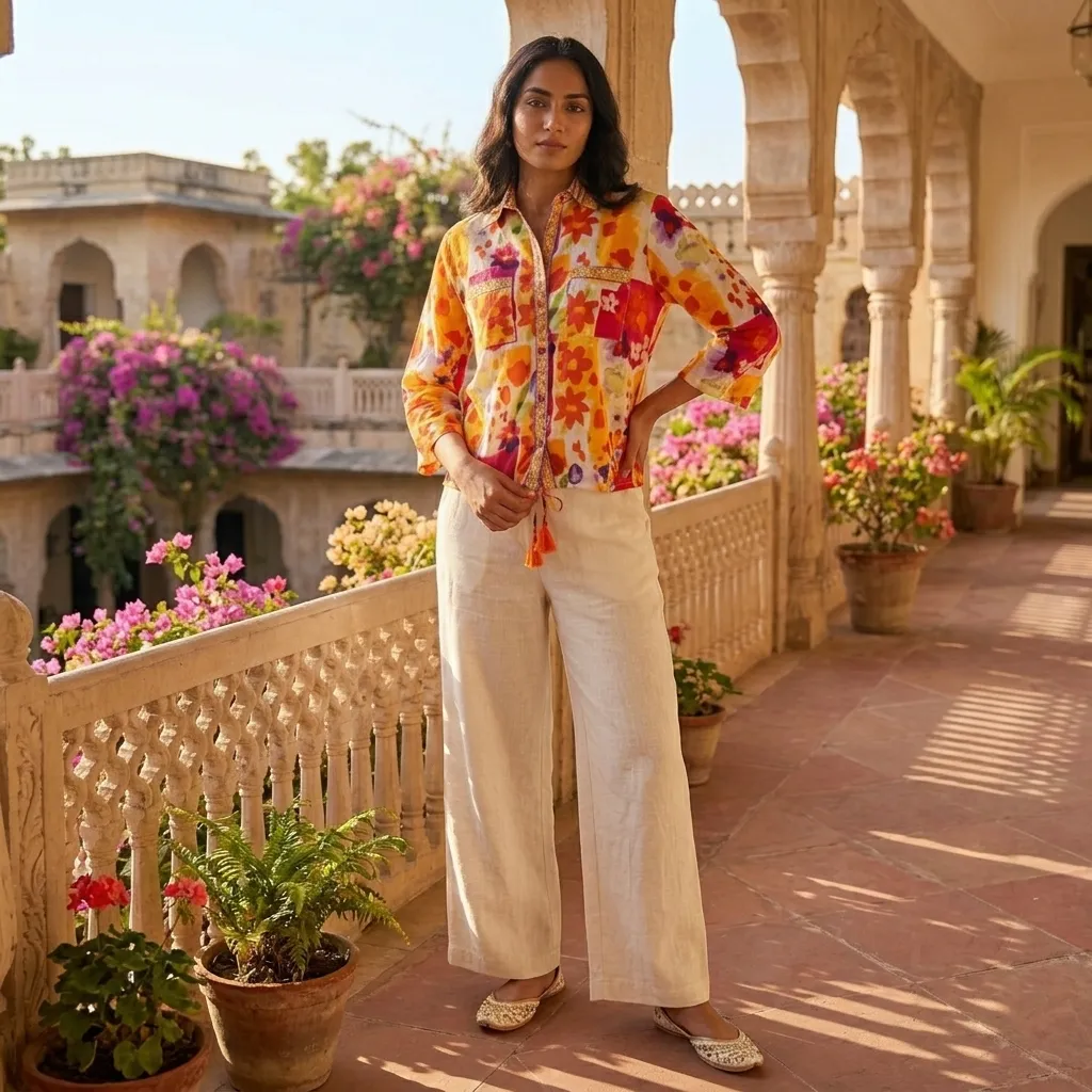 AARNA WAIST TIE-UP SHIRT