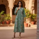 PRINTED MAXI SHIRT DRESS