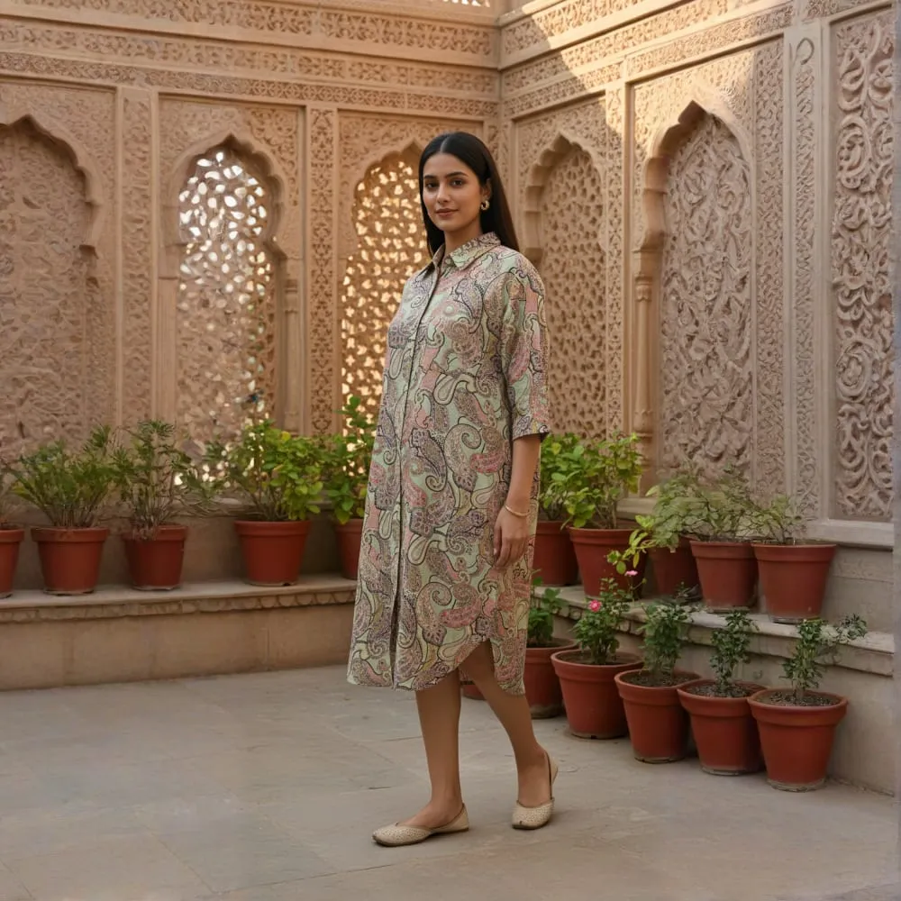 LONG DRESS PAISLEY/KERI PRINT