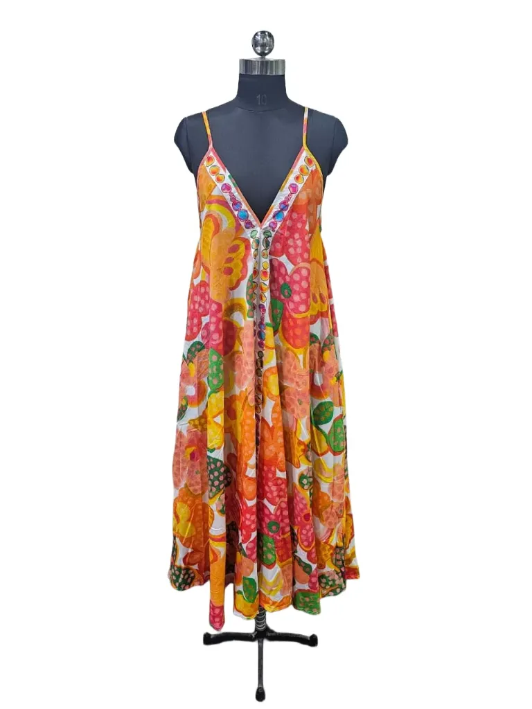 ADITI STRAP SHOULDER LONG DRESS