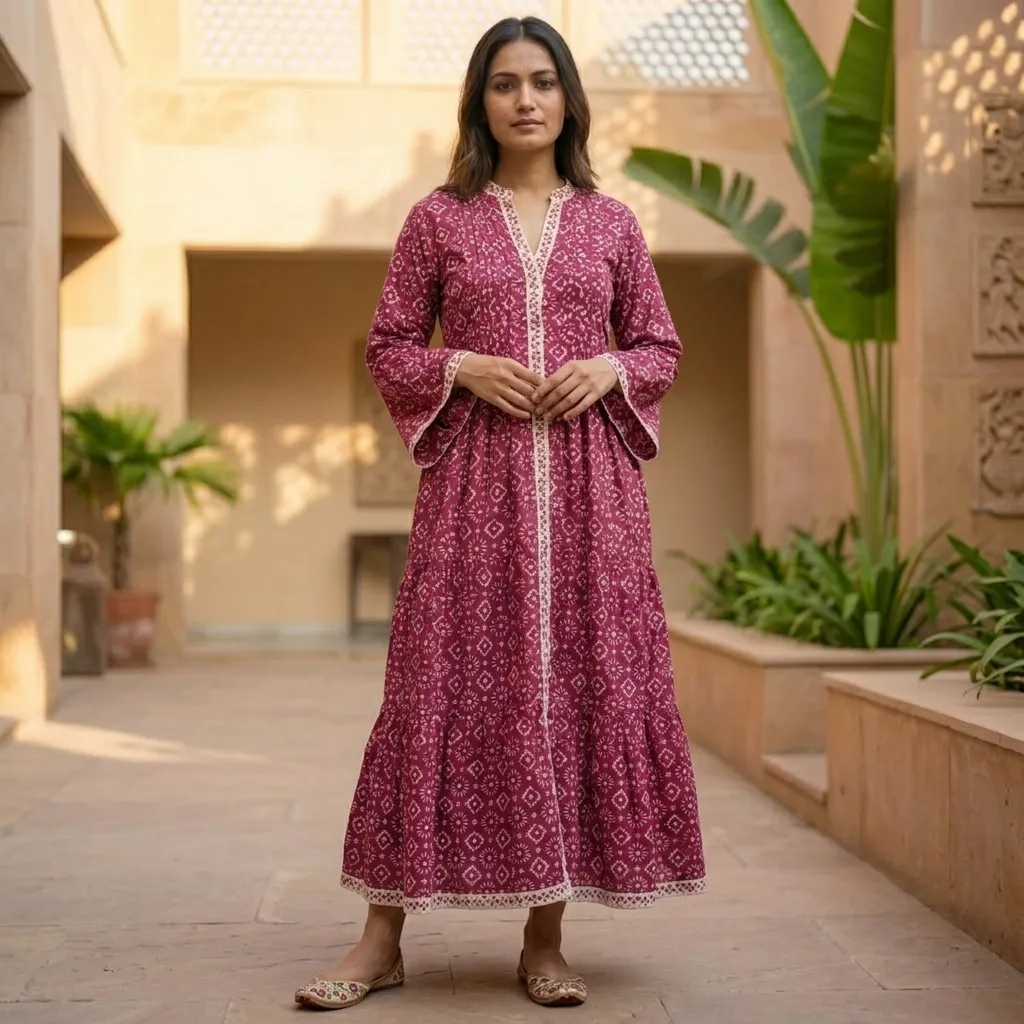 TEENA STRIPPED LONG DRESS