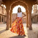 PANKHI ELASTIC WAIST  LONG SKIRT