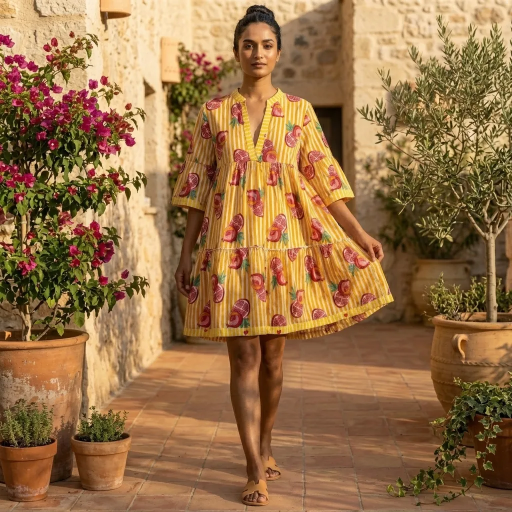 MALTI V-NECK SHORT DRESS