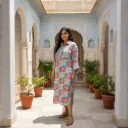 PRINTED MAXI SHIRT DRESS