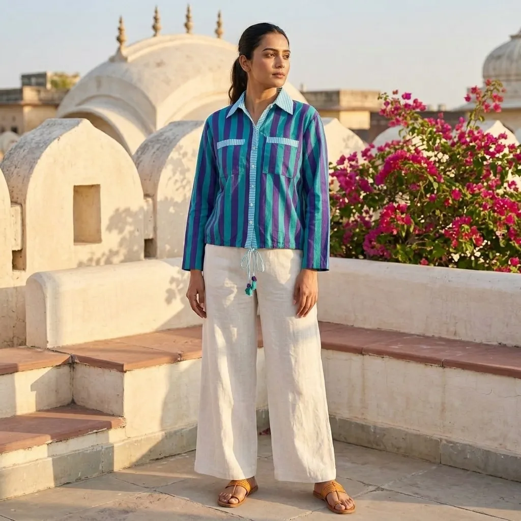 AARNA WAIST TIE-UP SHIRT
