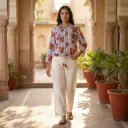 AARNA WAIST TIE-UP SHIRT