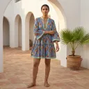MALTI V-NECK SHORT DRESS