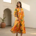 AMBIKA V-NECK LONG DRESS