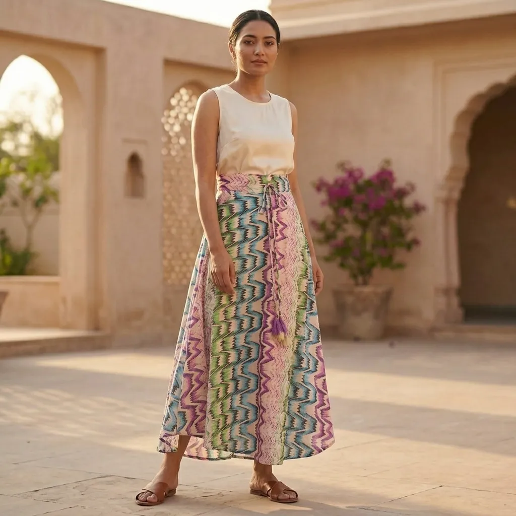 [26KL-SB-1011-LS-1451] POOJA LONG SKIRT