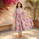AMBIKA FLORAL V-NECK LONG DRESS