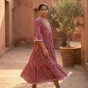 AMBIKA HEARTS V-NECK LONG DRESS