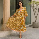 AMBIKA HEARTS V-NECK LONG DRESS