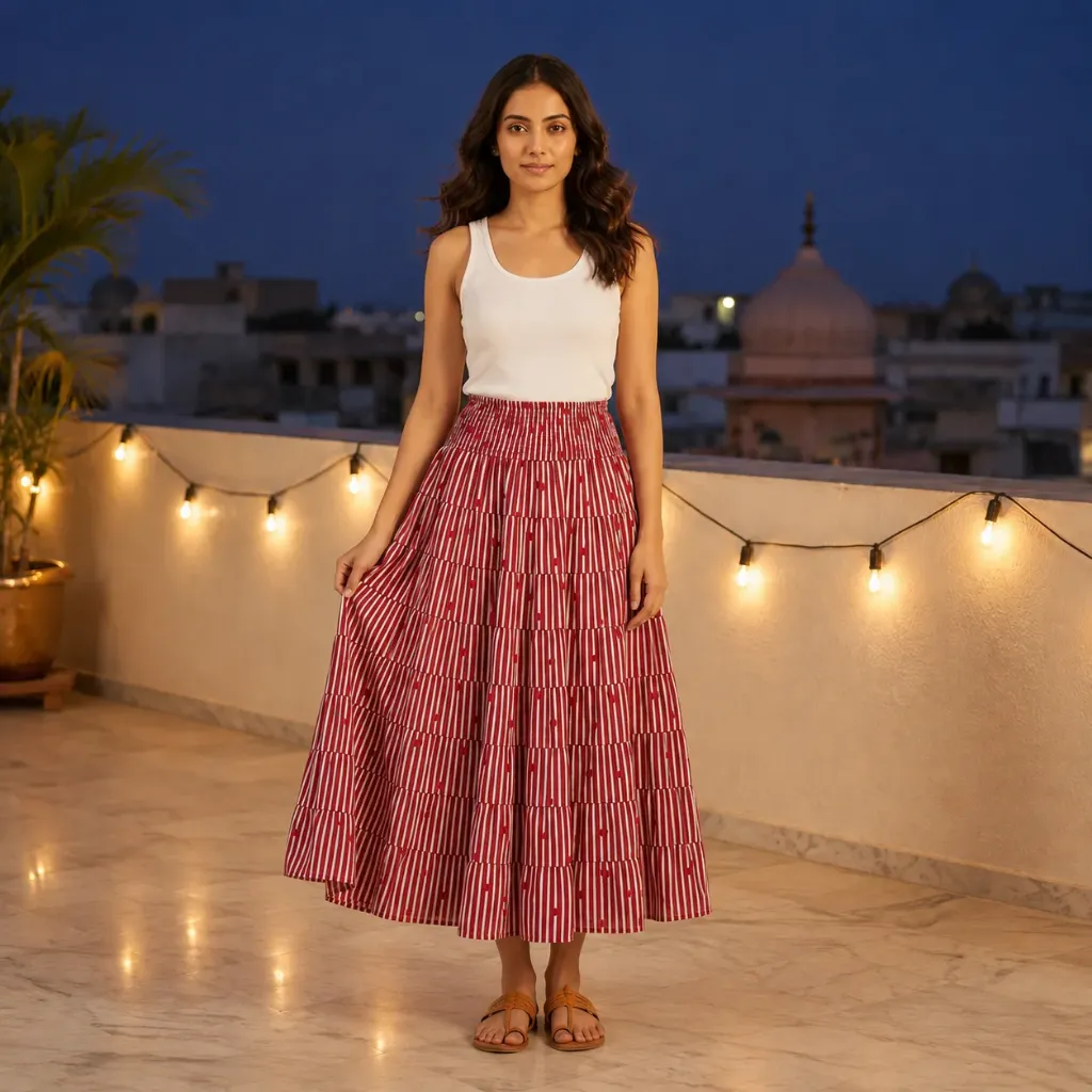 PANKHI HEARTS LONG SKIRT