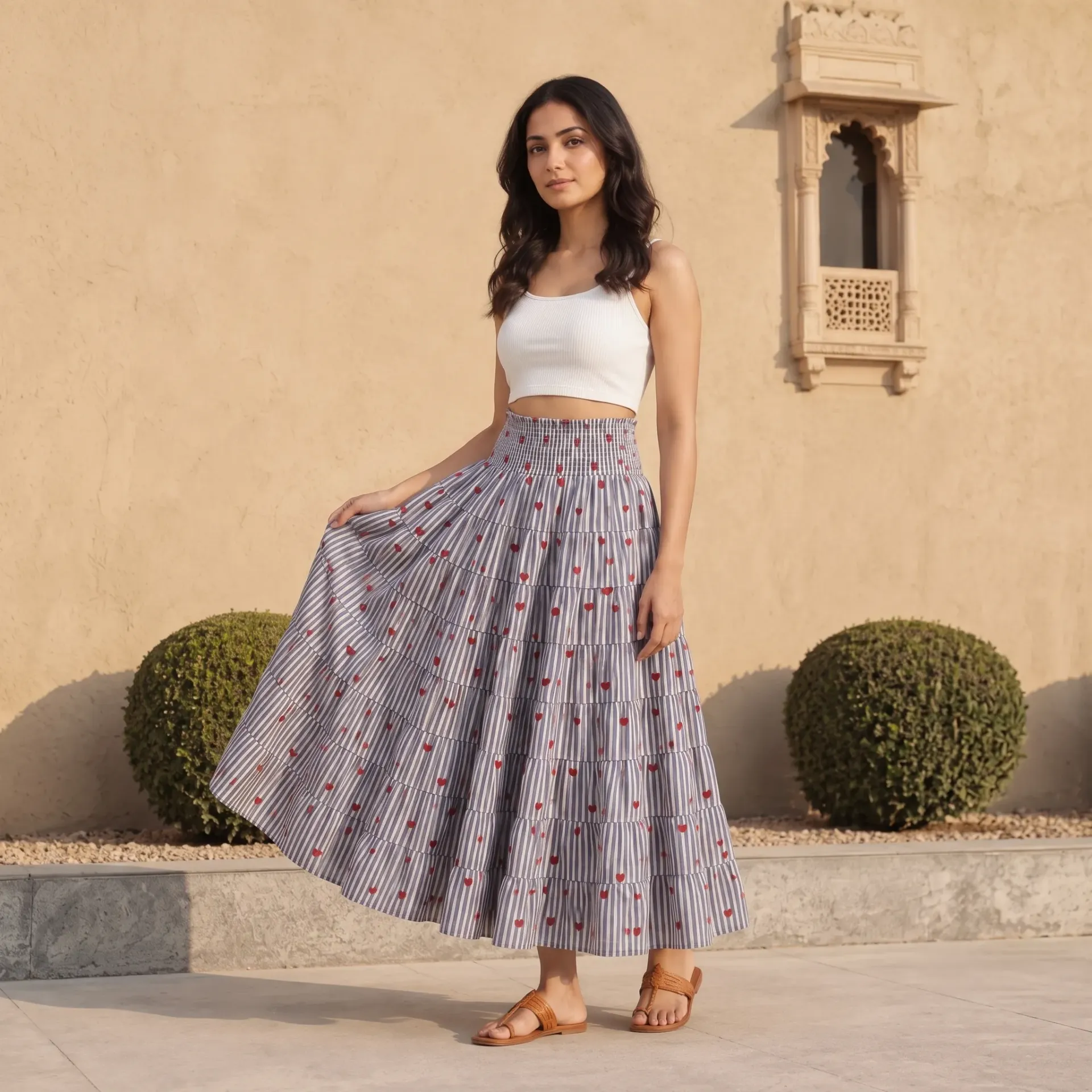 PANKHI HEARTS LONG SKIRT