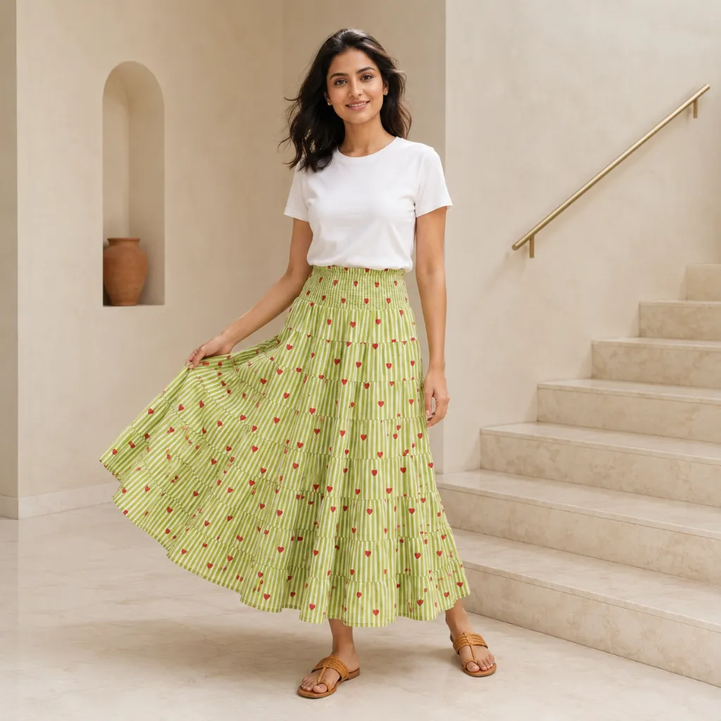 PANKHI HEARTS LONG SKIRT