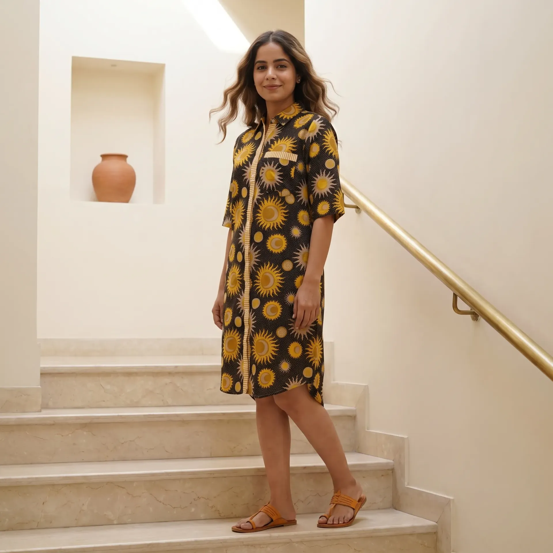 MEGHA ABSTRACT LONG SHIRT