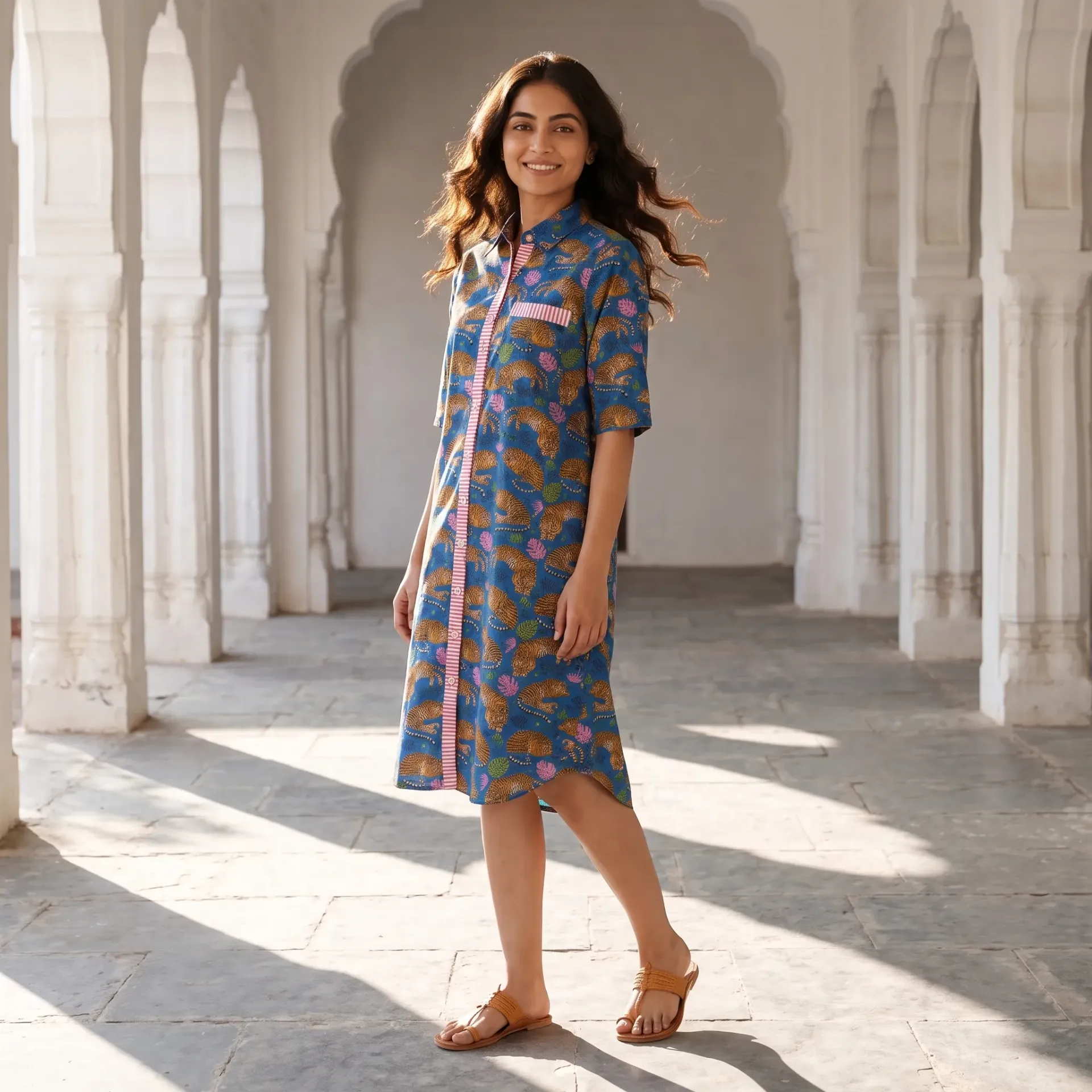 MEGHA ABSTRACT LONG SHIRT