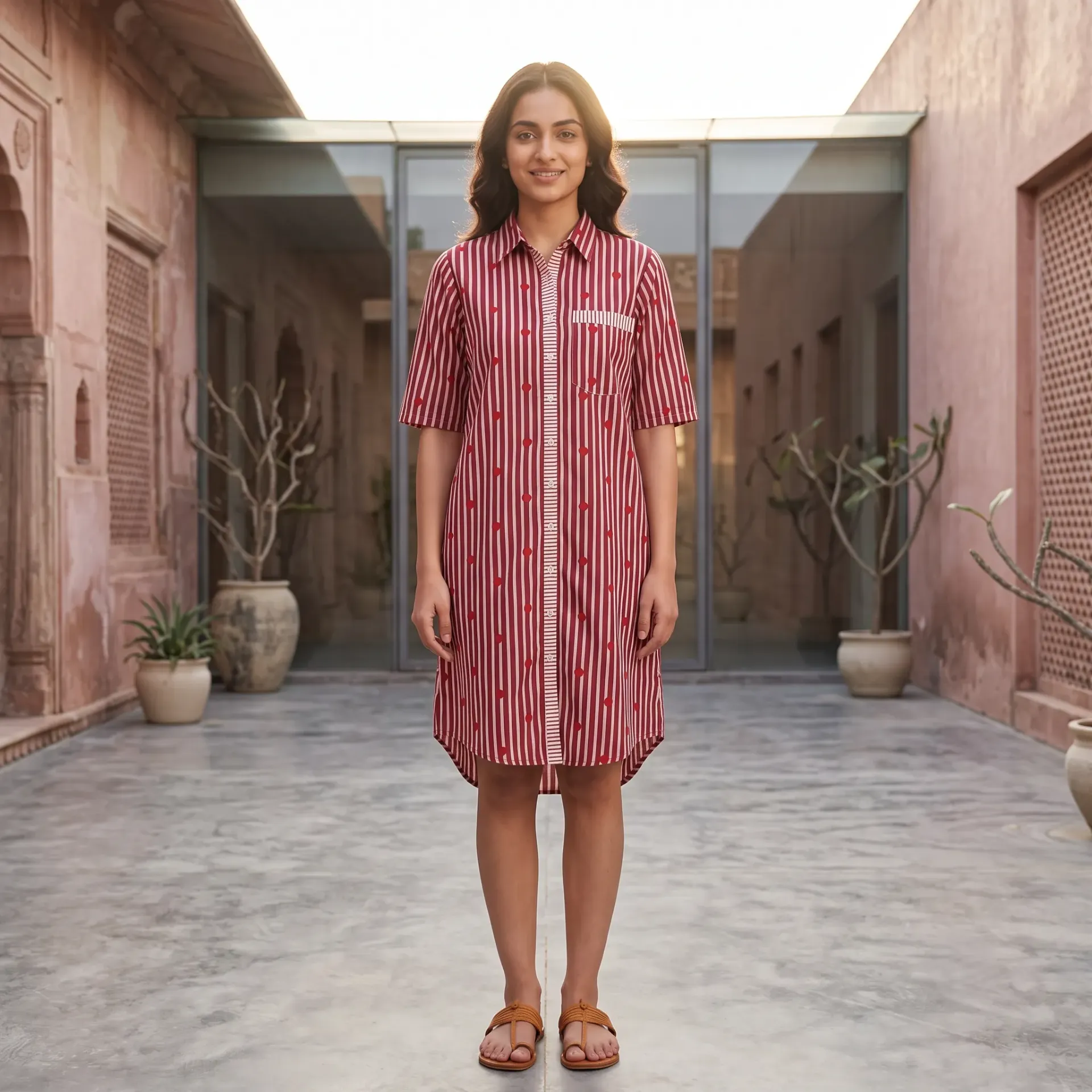 MEGHA HEARTS LONG SHIRT
