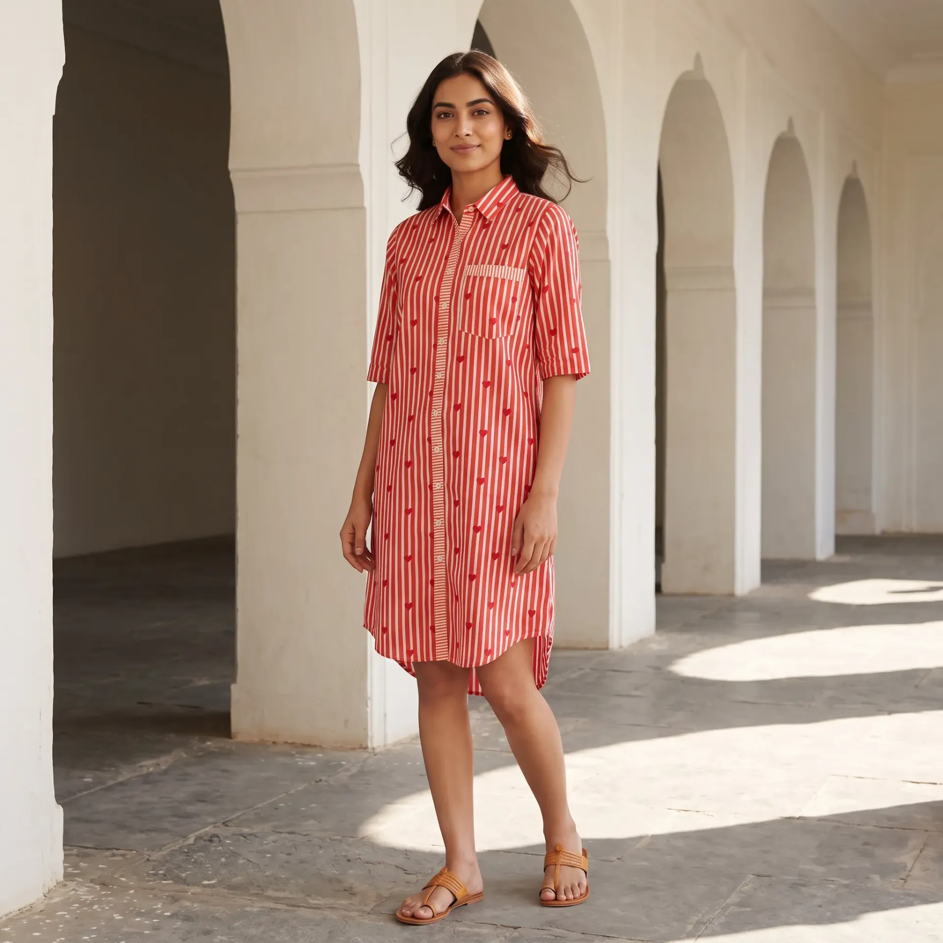 MEGHA HEARTS LONG SHIRT