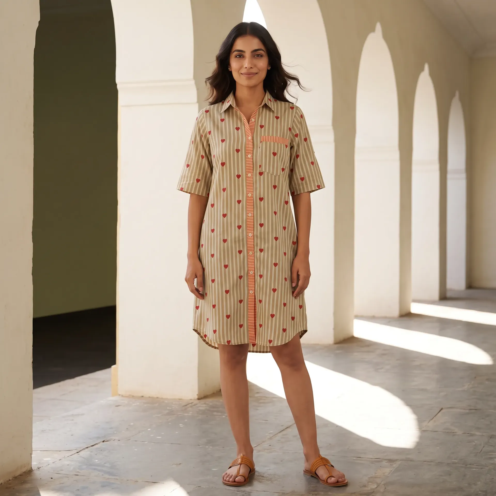 MEGHA HEARTS LONG SHIRT