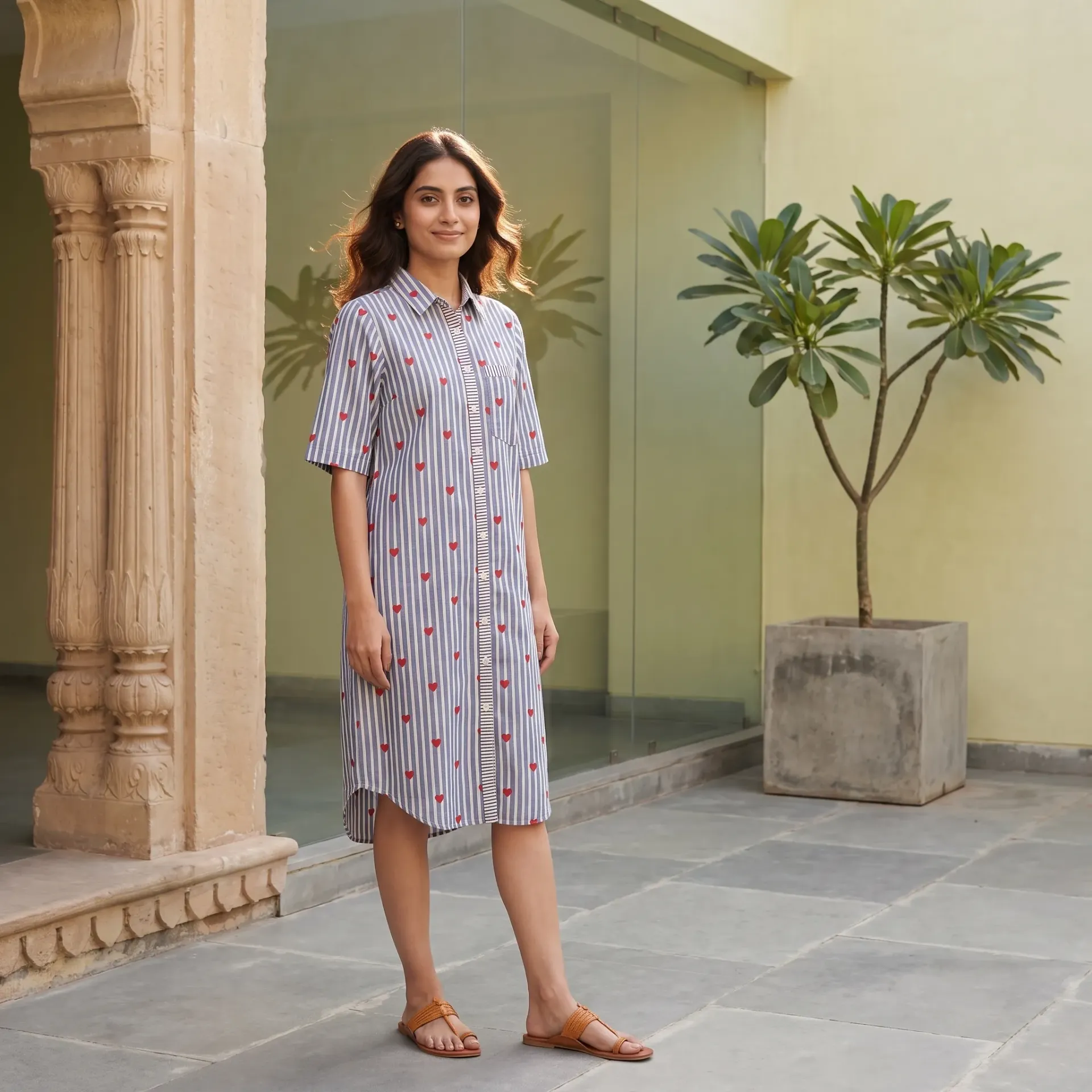 MEGHA HEARTS LONG SHIRT