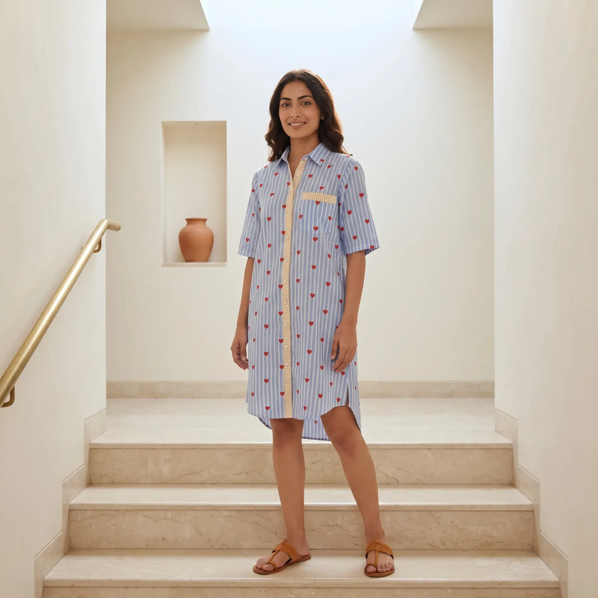 MEGHA HEARTS LONG SHIRT