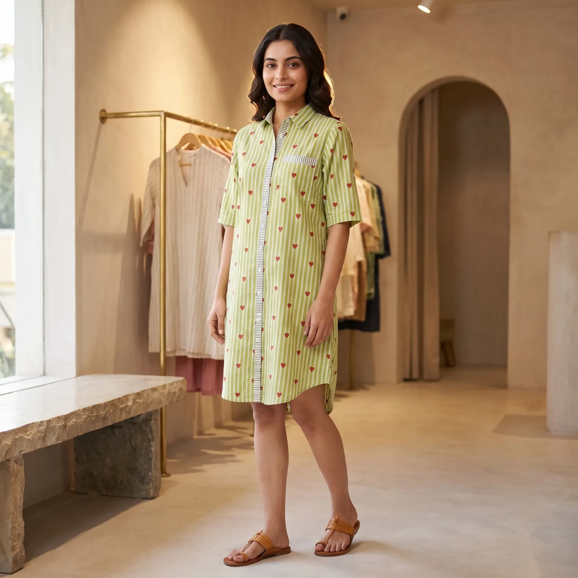 MEGHA HEARTS LONG SHIRT