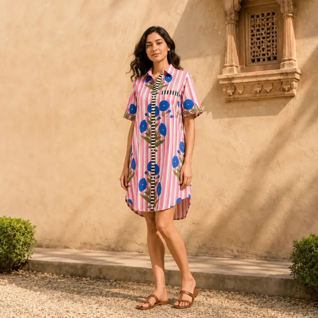 MEGHA FLORAL LONG SHIRT