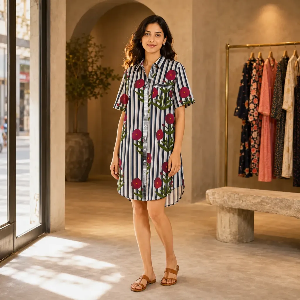 MEGHA FLORAL LONG SHIRT